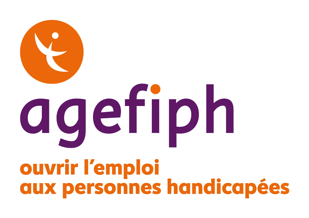 Logo Agefiph, organisme qui propose des aides et accompagnement pour l&apos;emploi des personnes en situation de handicap