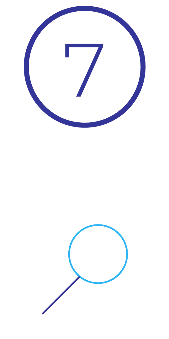 Icône de loupe pour le point 7 de la charte de déontologie CPF - non-duplication des actions similaires de catalogue pour optimiser le positionnement