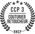 Logo de la certification CCP 3 couturier retoucheur