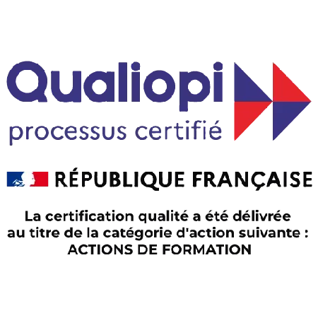 Logo Qualiopi, certifiant la qualité de notre organisme de formation professionnelle FLK Creations