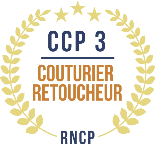 Logo de la certification CCP 3 couturier retoucheur